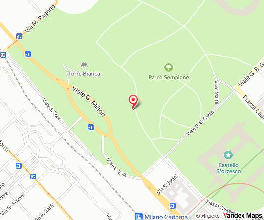 Mappa di Parco Sempione, Milano